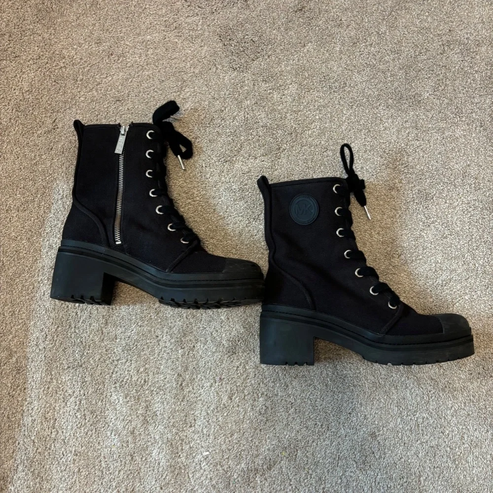 .MICHAEL Kors. Heeled Combat Boots - Picture 4 of 9